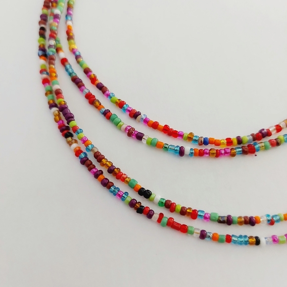 Boho style Multicolor necklace with earrings - Picture 5 of 6
